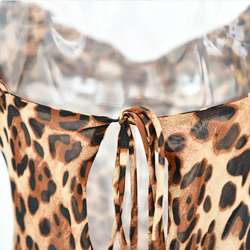 LEOPARD PRINT LONG DRESS