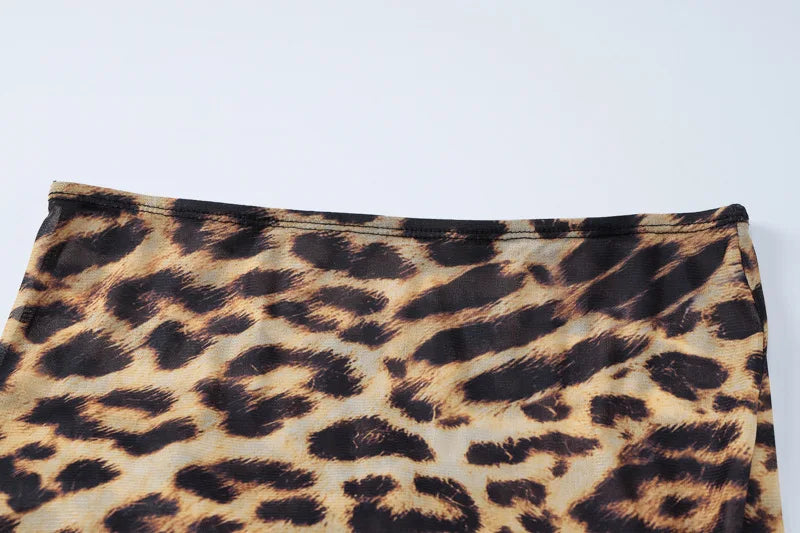 LEOPARD PRINT LONG SKIRT