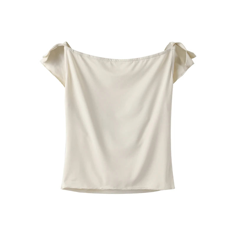 OFF-THE-SHOULDER RUFFLE TOP