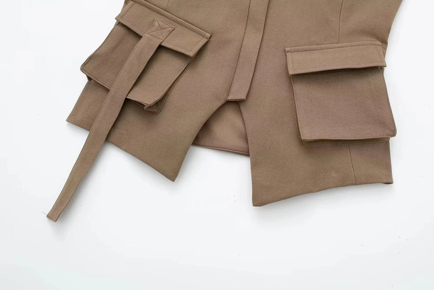 WOVEN HALTERNECK WAIST COAT