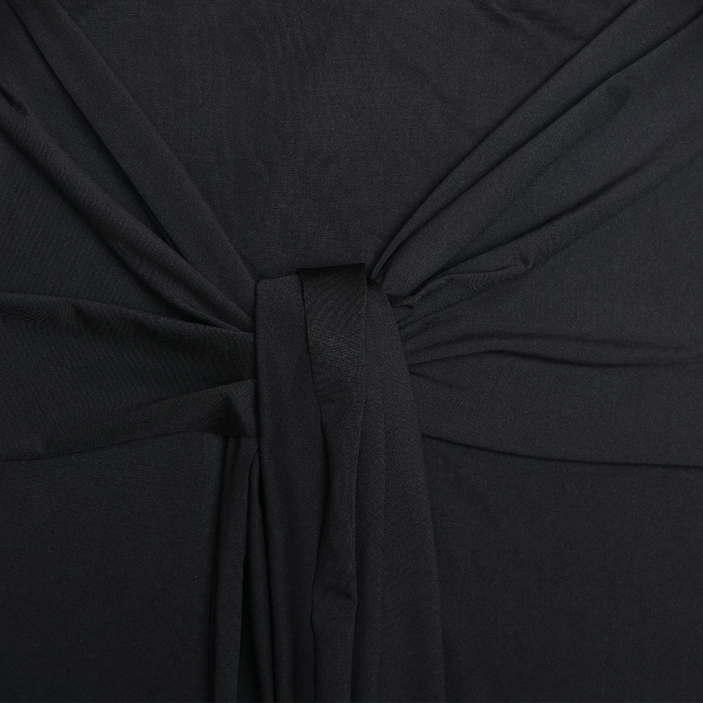 BACKLESS HALTER-NECK MAXI DRESS