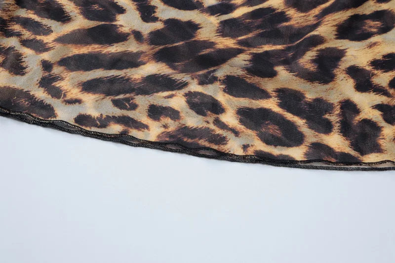 LEOPARD PRINT LONG SKIRT