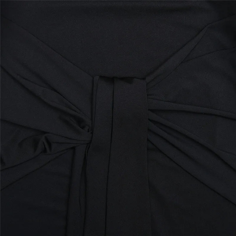 HIGH-NECK MAXI DRESS