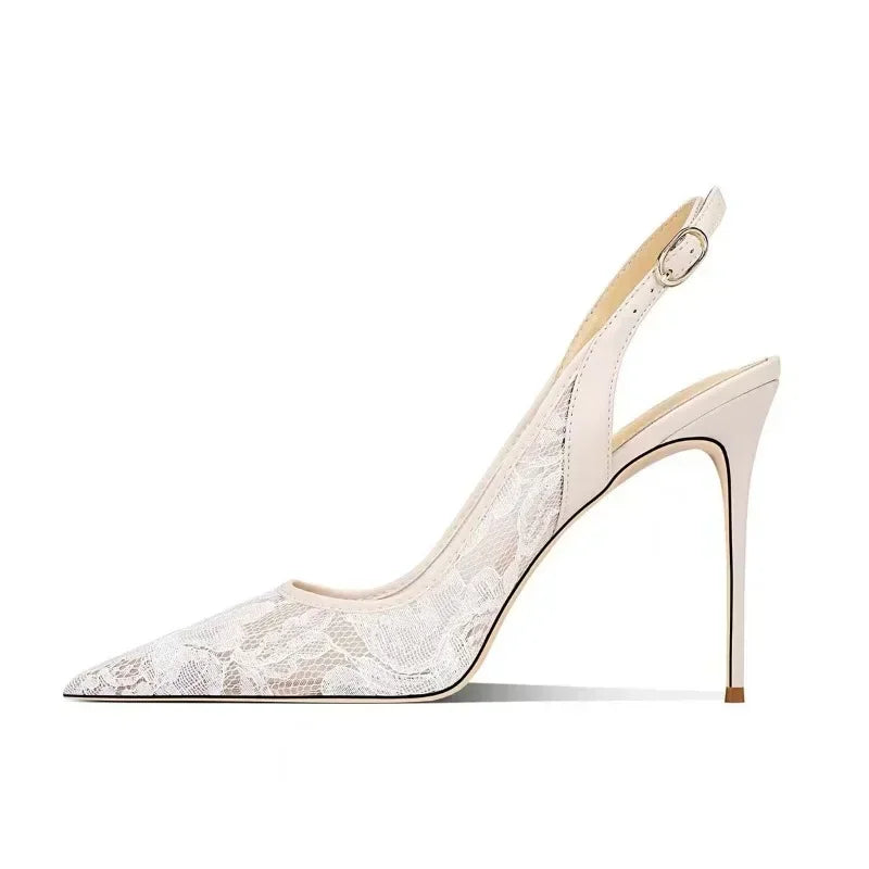 LACE SLING BACK HEEL