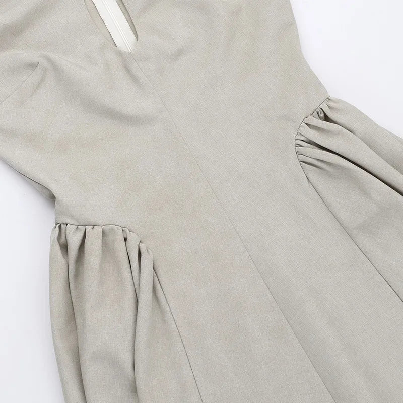 HOLLOWED-OUT MIDI DRESS