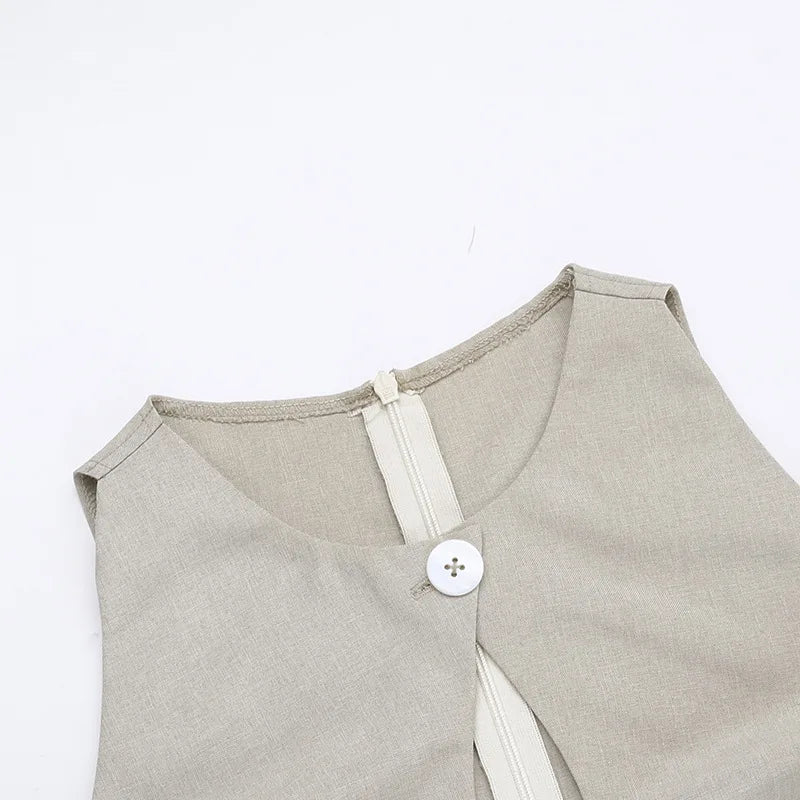 HOLLOWED-OUT MIDI DRESS