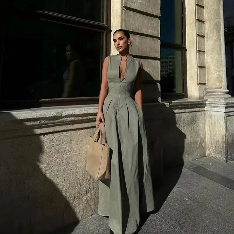 PLEATED LONG DRESS